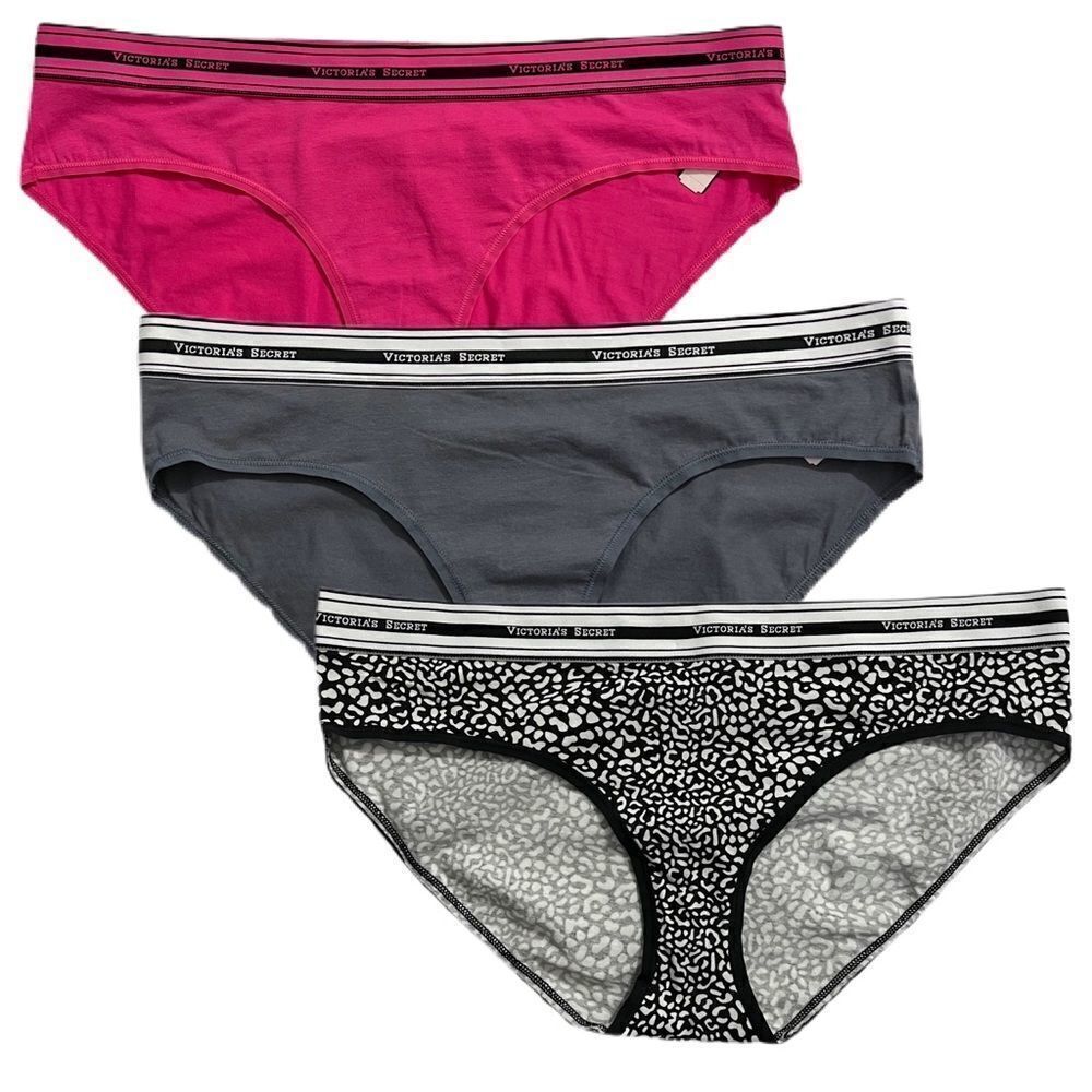 Victoria’s Secret Set of 3 Stretch Cotton Hiphugger Panty Multicolor …